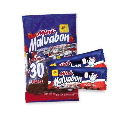 BOMBON MINI MALVABON FRESA 30 PZAS DE LA ROSA