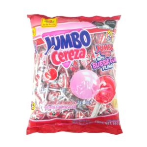 PALETA JUMBO CEREZA 50 PZAS DE LA ROSA