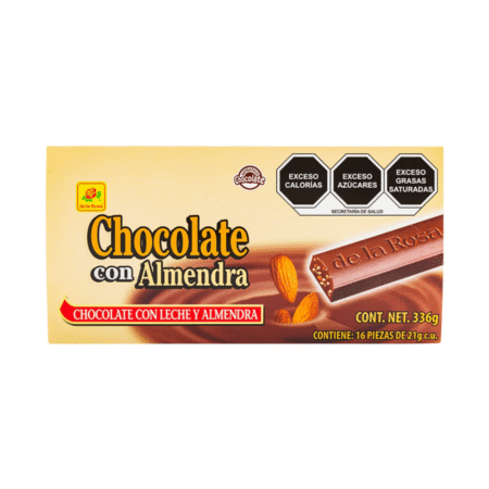 CHOC. ESTILO SUIZO C/ALMENDRAS 16 PZAS DE LA ROSA