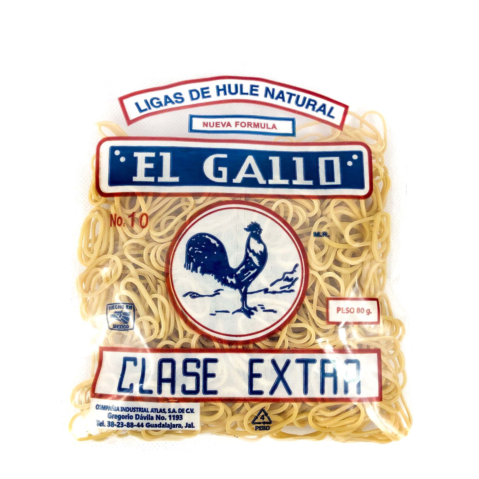 LIGA EL GALLO No.10 ANILLO NATURAL 80 GR ATLAS