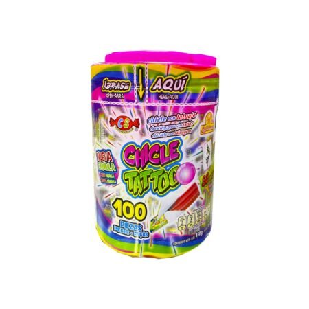 CHICLE TATTOO VITROLERO 100 PZAS (12/24) LAS DELICIAS