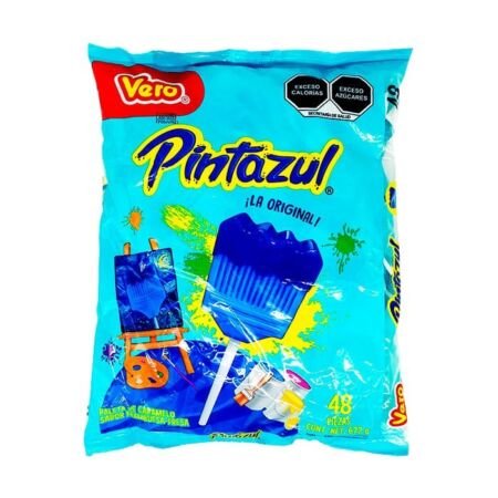 PALETA BROCHITAS PINTA AZUL 48 PZAS VERO