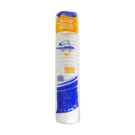 VASO TERMICO No.112 25 PZAS CONVERMEX
