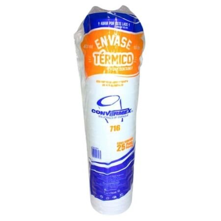 VASO TERMICO No.716 25 PZAS CONVERMEX