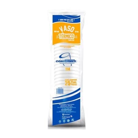 VASO TERMICO No.114 25 PZAS CONVERMEX