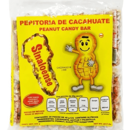 PALANQUETA CACAHUATE 20 PZAS SINALOENSE