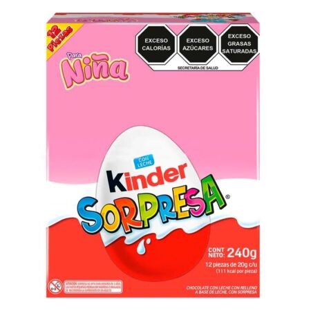 CHOC. KINDER SORPRESA NIÑA 12 PZAS FERRERO T12X8