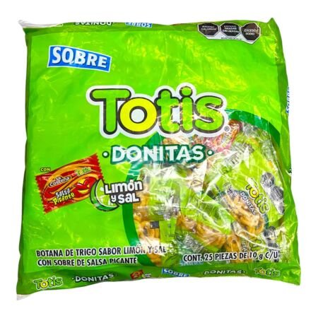 DONITAS BLANCA SAL Y LIMON C/SALSA 25 PZAS TOTIS