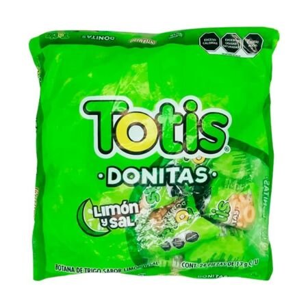 DONITAS MEGA BLANCA SAL Y LIMON 24 PZAS TOTIS