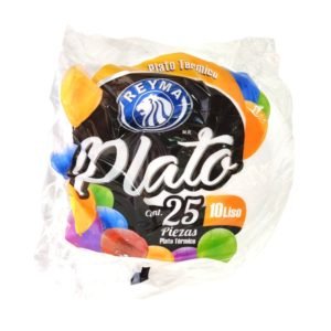 PLATO TERMICO No.10 LISO 25 PZAS REYMA
