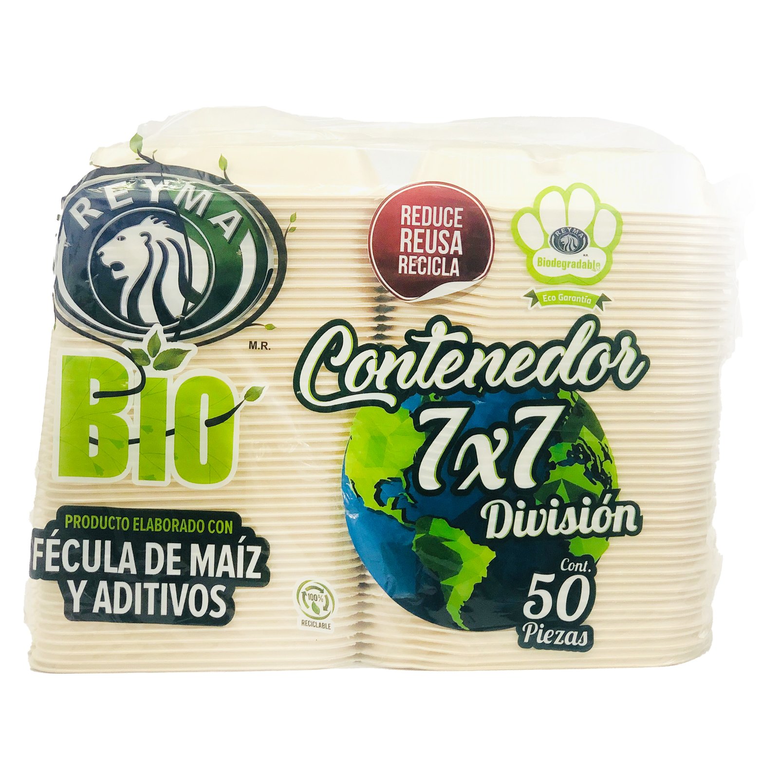 CONTENEDOR TERMICO BIODEGRADABLE 7X7 C/DIV REYMA