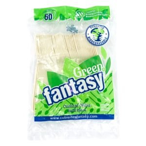 CUCHARA FANTASY BIODEGRADABLE CHICA 50 PZAS