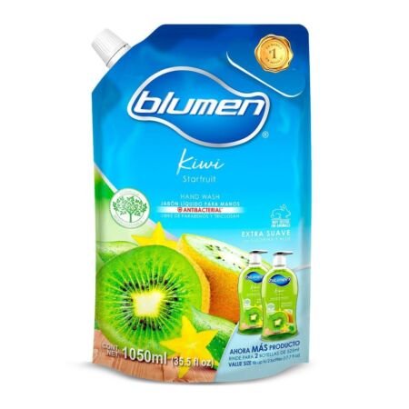 JABON LIQ. P/MANOS BLUMEN POUCH KIWI 1.05 LT 4EGLOBAL