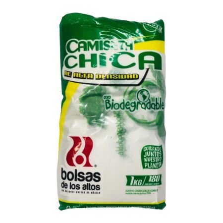 BOLSA CAMISETA OXO CHICA BIODEGRADABLE 1 KG A.D DE LOS ALTOS