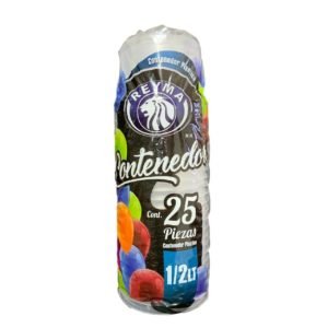 ENVASE REYMA 1/2 LT CON TAPA 25 PZAS