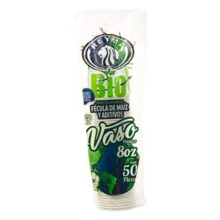 VASO REYMA No.8 BIODEGRADABLE 50 PZAS