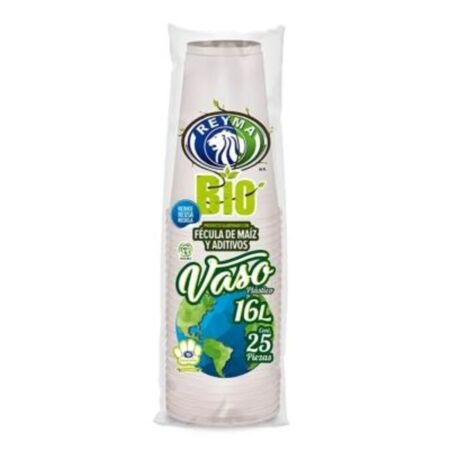 VASO REYMA No.16 LARGO BIODEGRADABLE 25 PZAS