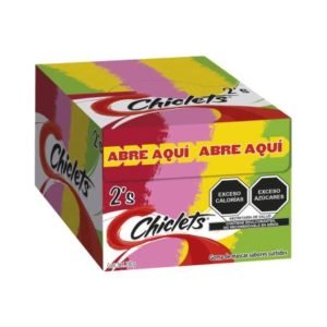 CHICLETS 2´s SABORES SURTIDOS 100 PZAS MONDELEZ