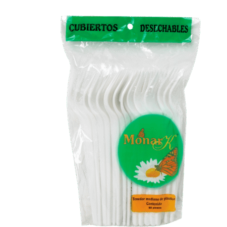 TENEDOR MONAR K BLANCO CHICO 50 PZA MONA K