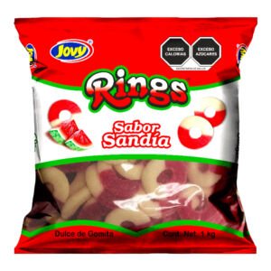GOMITAS CRAZY GUMMY RINGS SANDIA 1 KG JOVY (8/10)