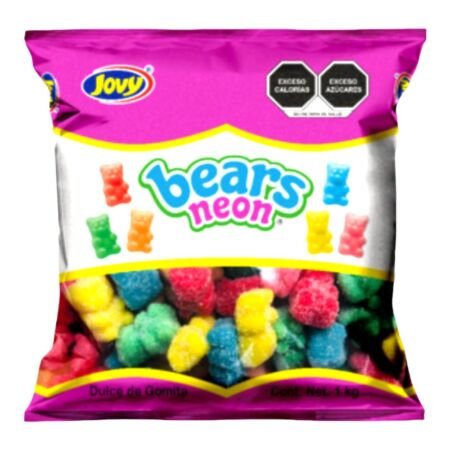 GOMITAS CRAZY GUMMY BEARS NEON 1 KG JOVY (8/10)