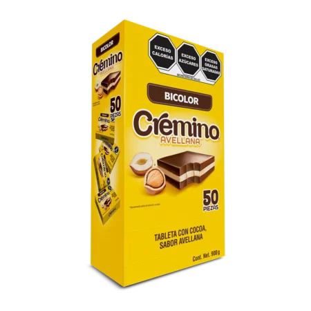 CHOC. CREMINO BICOLOR DISPLAY 50 PZAS NUTRESA