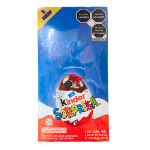 CHOC. KINDER SORPRESA NIÑO 8 PZAS FERRERO T8X12