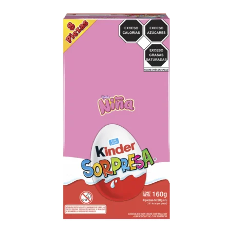 CHOC. KINDER SORPRESA NIÑA 8 PZAS FERRERO T8X12