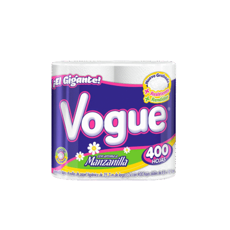 HIGIENICO VOGUE JUMBO MANZANILLA 4 PZAS 400 HD (24/12/10) KC