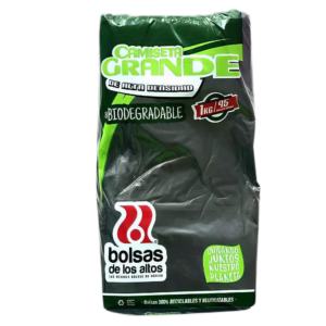 BOLSA CAMISETA NEGRA GRANDE A.D. 1 KG DE LOS ALTOS